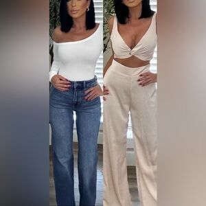 Jeans Sz 27 & Satin Set M